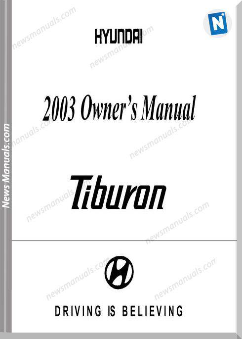 Hyundai Tiburon Models 2003 Year Owner Manual