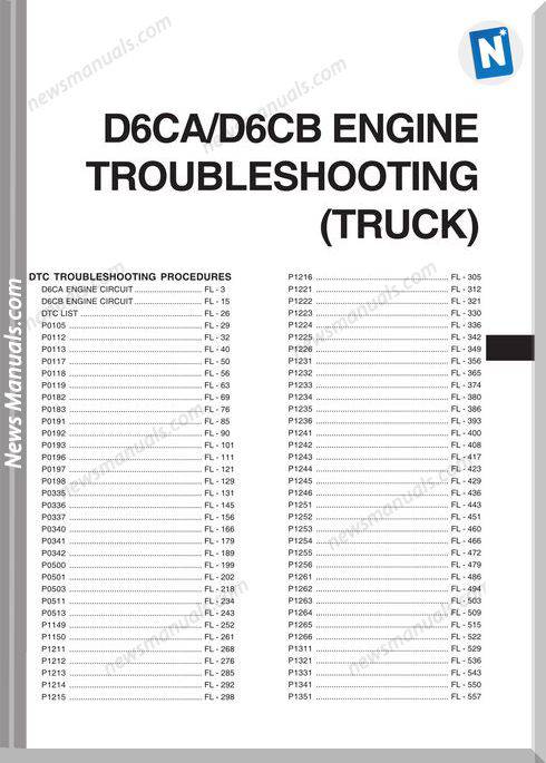 Hyundai Truck Dtc Trouble Shooting D6Cad6Cb Engine