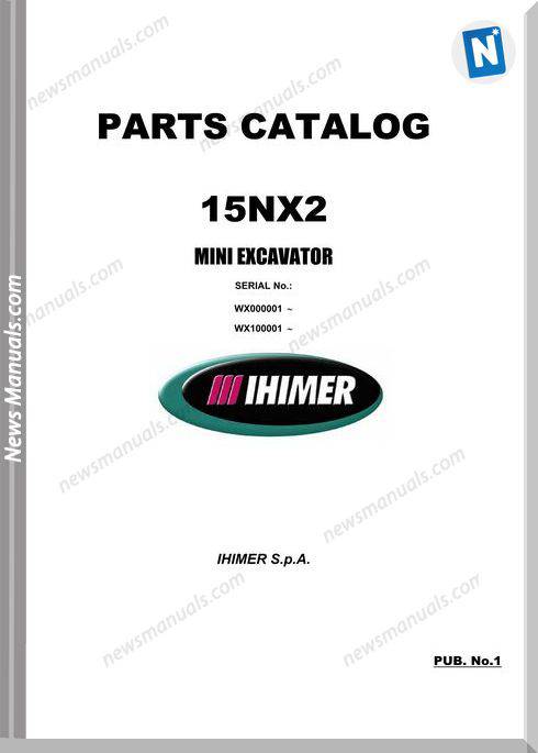 Ihi Mini Excavator 15Nx2 R00 Parts Catalog