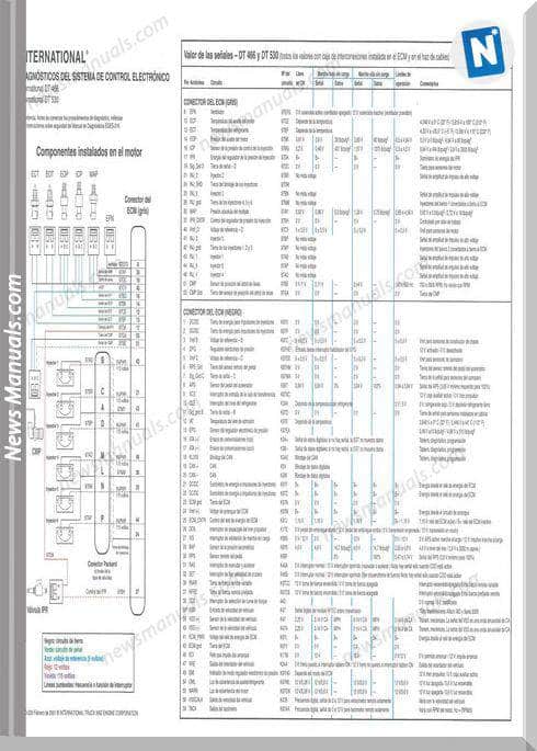 International Dt466 Dt530 Electronic Diagram