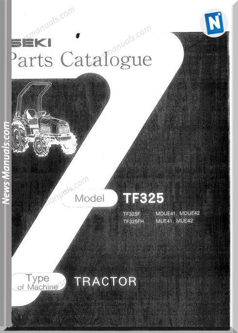 Iseki Model Tf325 Parts Catalogue Manuals