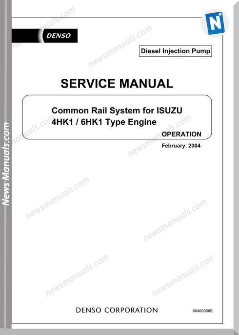 Isuzu Common Rail 4Hk 6Hk Service Manual