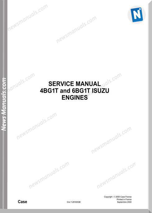 Isuzu Engines 4Bg1T - 6Bg1T Models Service Manual