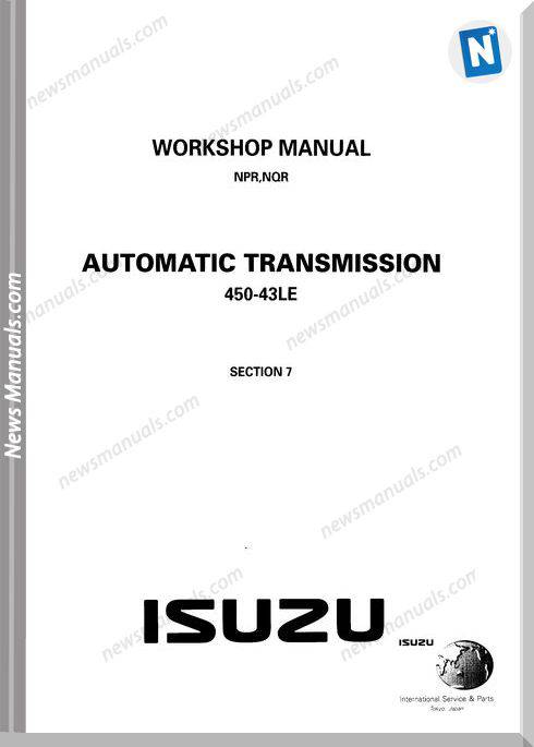 Isuzu N-Series Transmission 450-43Le Workshop Manual