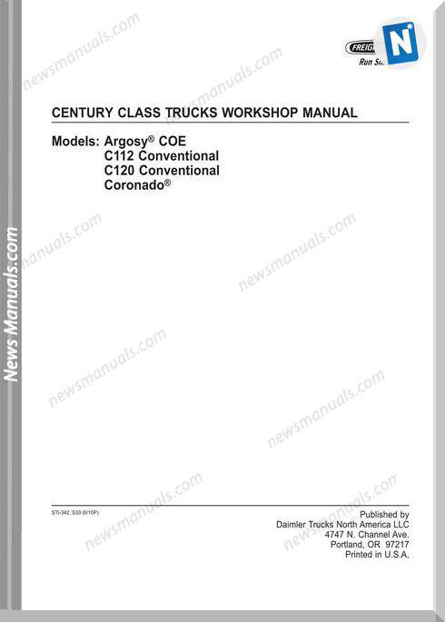 Iveco Century Class C112 C120 Coronado Workshop Manual