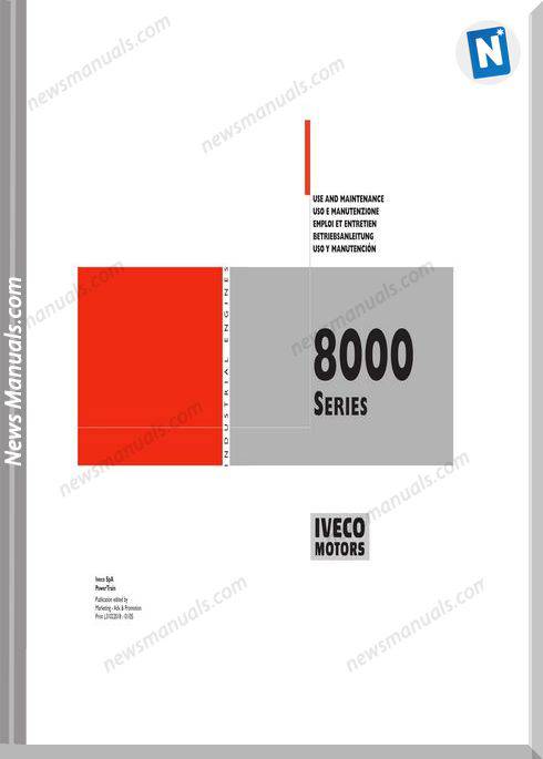 Iveco Engine 8000 Series Industrial Maintenance Manual