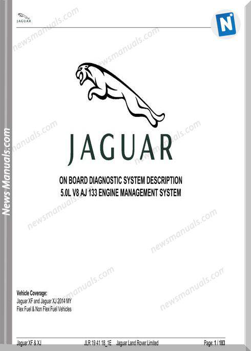 Jaguar On Board Diagnostics 2014 Xf Xj 5.0 V8 Aj133