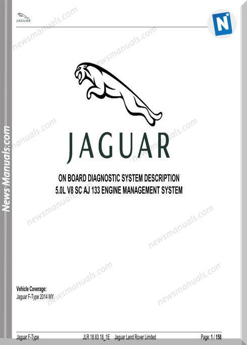 Jaguar Onboard 2014 F-Type 5.0 Sc Aj133 Diagnostics