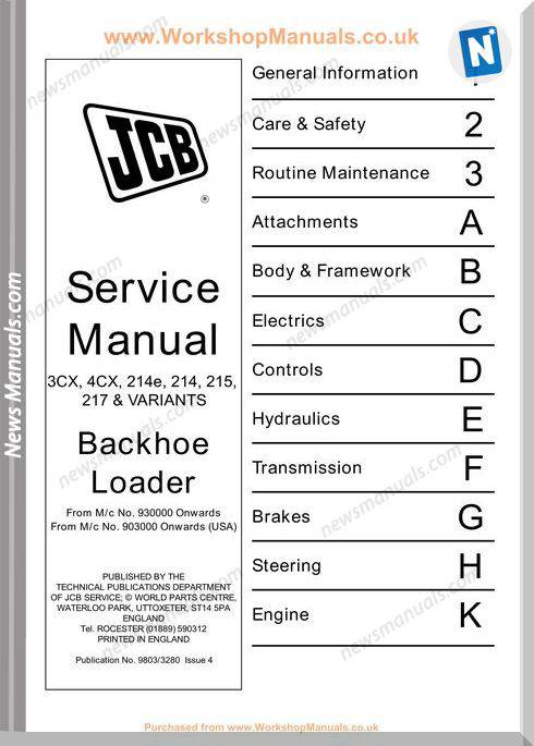 Jcb 3Cx 4Cx Service Manual