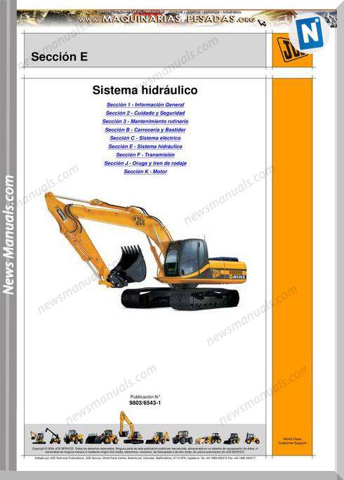 Jcb Excavator Js330 Hydraulic System Manual Es