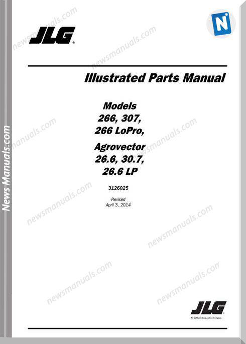 Jlg 266 Lopro Telehandler Parts Manual