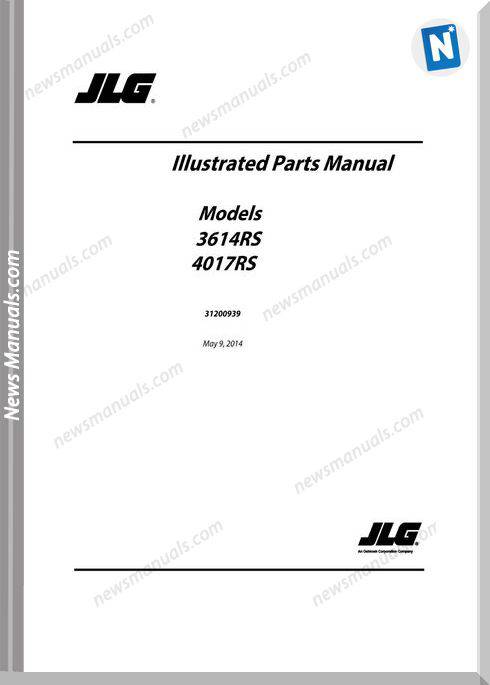 Jlg 3614Rs 4017Rs Telehandler Parts Manual