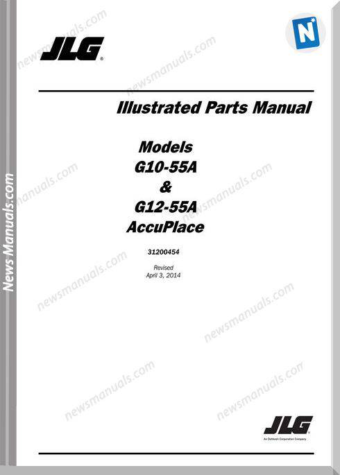 Jlg G10 55A G12 55A Accuplace Telehandler Parts Manual