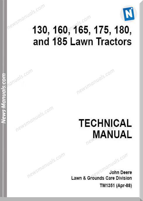 John Deere 130,160,165,175,180 Technical Manual