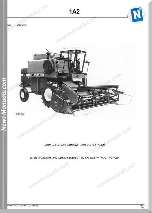 John Deere 4420 Parts Catalog