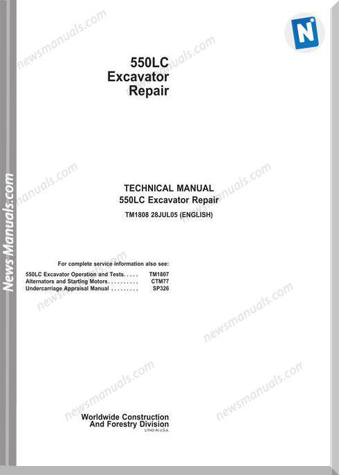 John Deere 550Lc Models Repair Manual