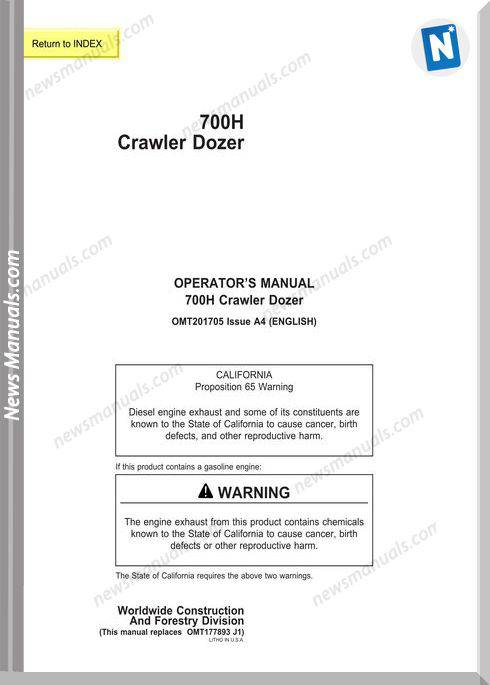 John Deere 700H Operator Manual