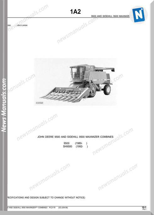 John Deere 9500 Parts Catalog