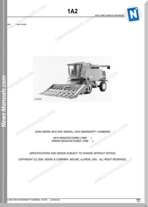 John Deere 9510 Parts Catalog