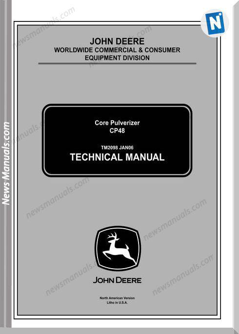 John Deere Core Pulverizer Cp48 Teachnical Manuals