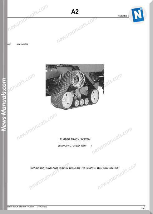 John Deere Rubber Track System Parts Catalog