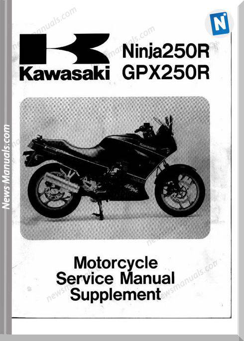 Kawasaki Ex 250 Gpx 250 88 Service Manual Supl