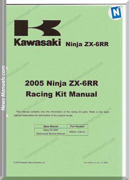 Kawasaki Zx6Rr Racing Kit Manual 2005