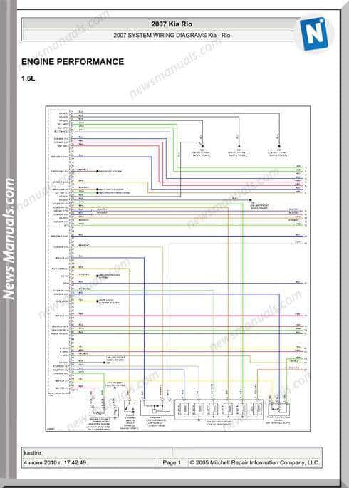 Kia Rio Models 2007 Year System Wiring Diagrams