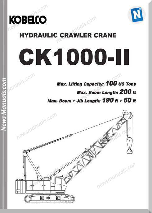 Kobelco Hydraulic Crawler Crane Ck1000 Ii