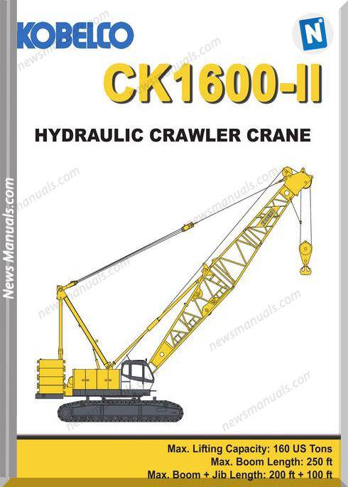 Kobelco Hydraulic Crawler Crane Ck1600 Ii Spec Book