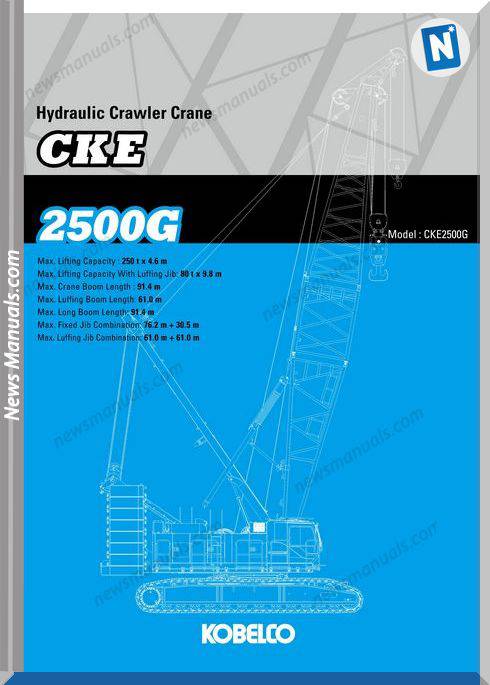 Kobelco Hydraulic Crawler Crane Cke2500G Specifications