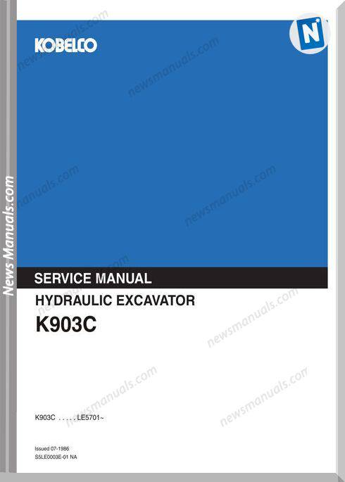 Kobelco K903C Excavator Service Manual