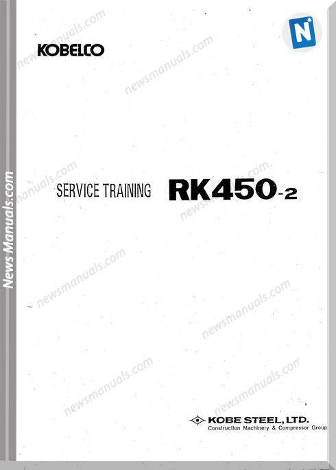 Kobelco Rk450-2 Service Training