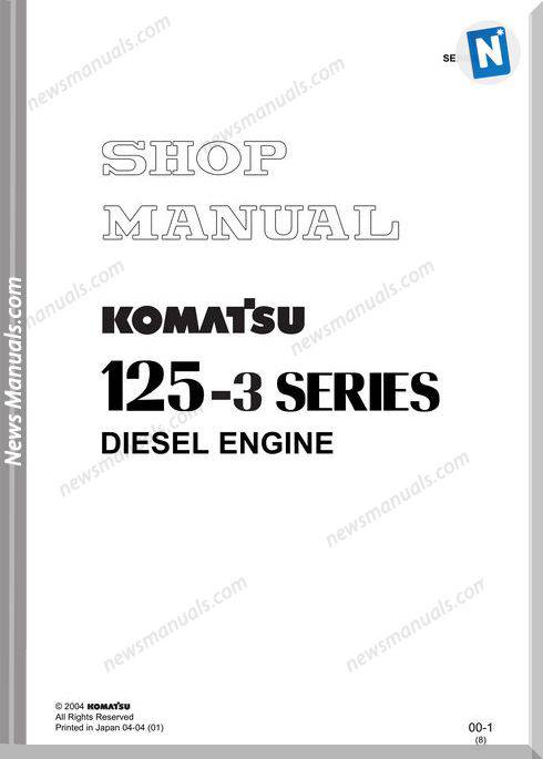 Komatsu 125-3 Series Diesel Engine Shop Manual