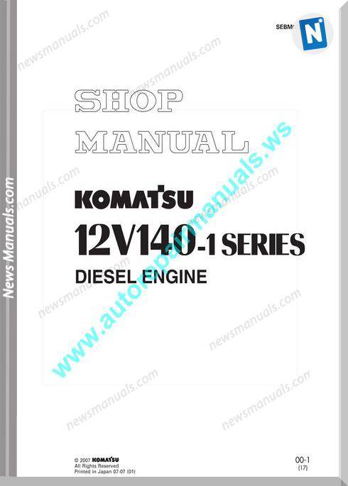 Komatsu 12V140E 1 Service Manual