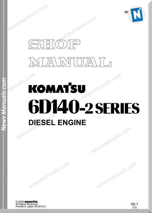 Komatsu 6D140-2 Series Diesel Engine Shop Manual