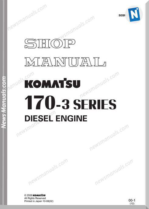 Komatsu 6D170E3 (Cummins Qsk23) Workshop Manual 2008
