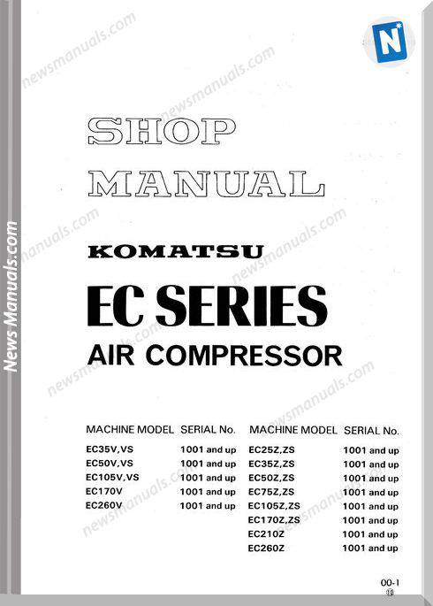 Komatsu Air Compressor Ec260V 1 Workshop Manuals