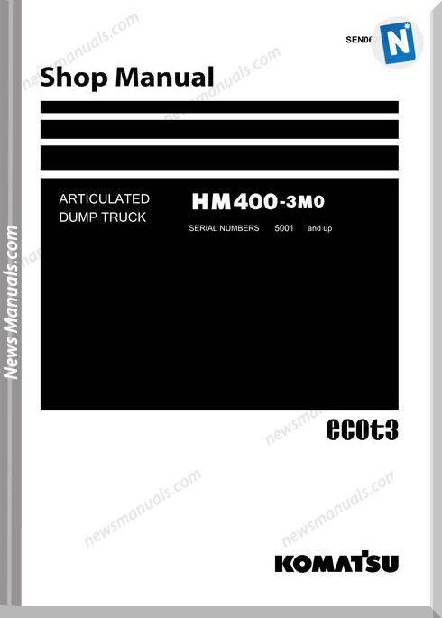 Komatsu Articulated Dump Truck Hm400 3Mo Shop Manual