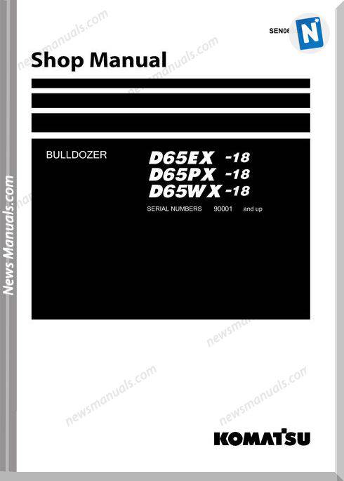 Komatsu Crawler Doozer D65Ex 18 Shop Manual