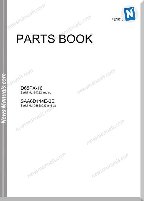 Komatsu D65Px 16 Parts Book