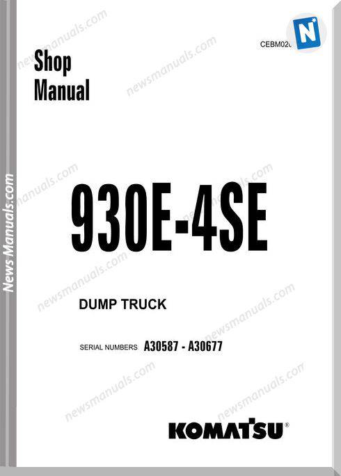Komatsu Dump Truck 930E 4S3 Shop Manual