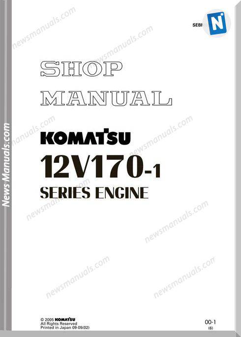 Komatsu Engine 12V170-1 Series Shop Manuals