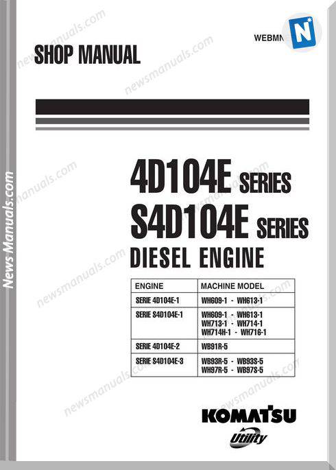 Komatsu Engine 4D104E S4D104E Shop Manual Webmnef000