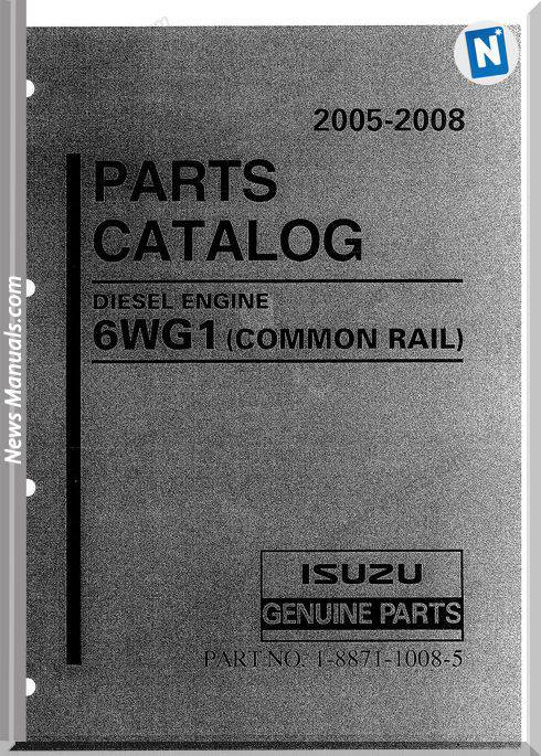 Komatsu Engine 6Wg1 Common Rail 2005 2008 Parts Catalog