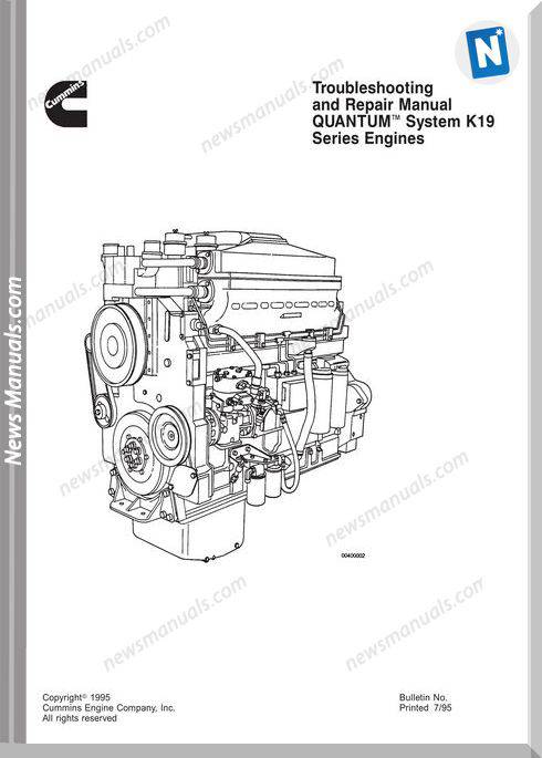 Komatsu Engine Qsk19 Workshop Manuals 1