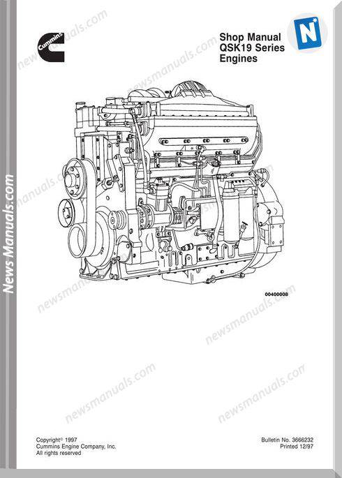 Komatsu Engine Qsk19 Workshop Manuals 2