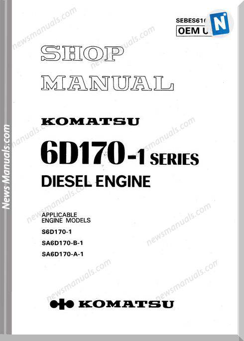 Komatsu Engine Sa6D170-1 Shop Manuals