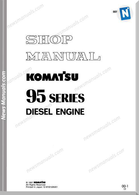Komatsu Engine Sa6D95L-1 Shop Manuals