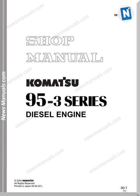 Komatsu Engine Saa4D95Le-3 Shop Manuals